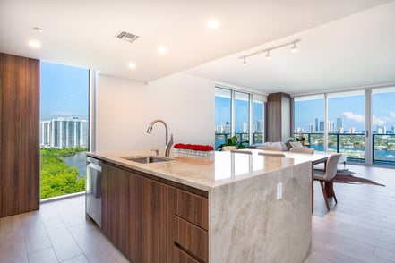 Aventura Apartment Custom Kitchen